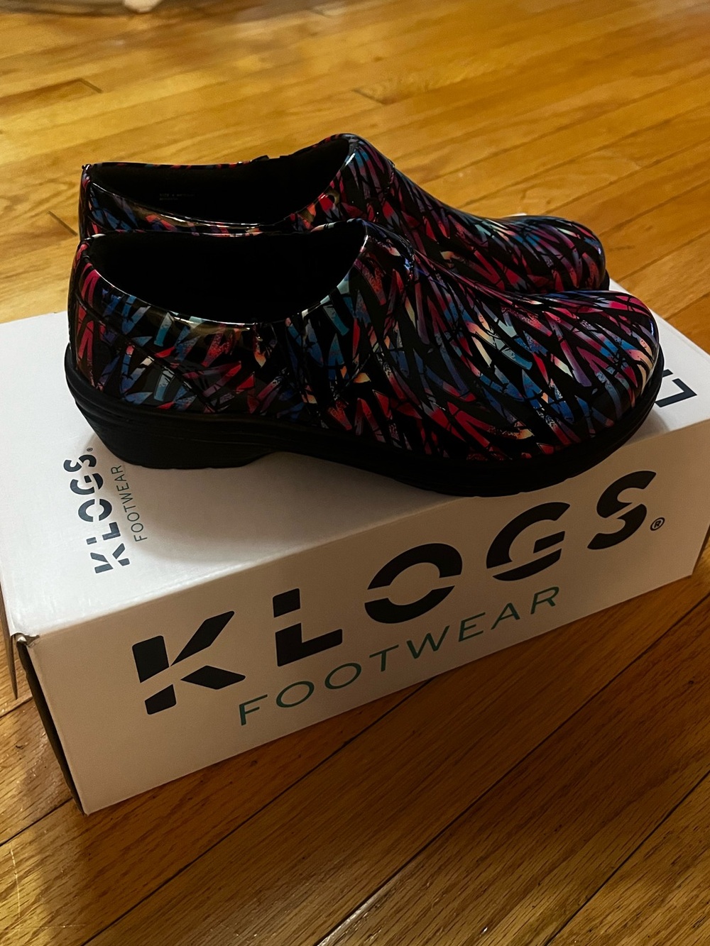 Klogs Women Clogs in Black with Multicolor Accent